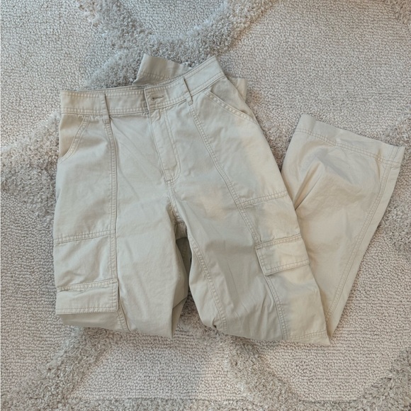 Cream Cargo Pants - Picture 2 of 3